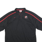 NIKE Court Canada Hockey Mens Black & Red Polo T-Shirt XL Short Sleeve Collared