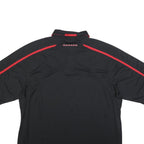 NIKE Court Canada Hockey Mens Black & Red Polo T-Shirt XL Short Sleeve Collared