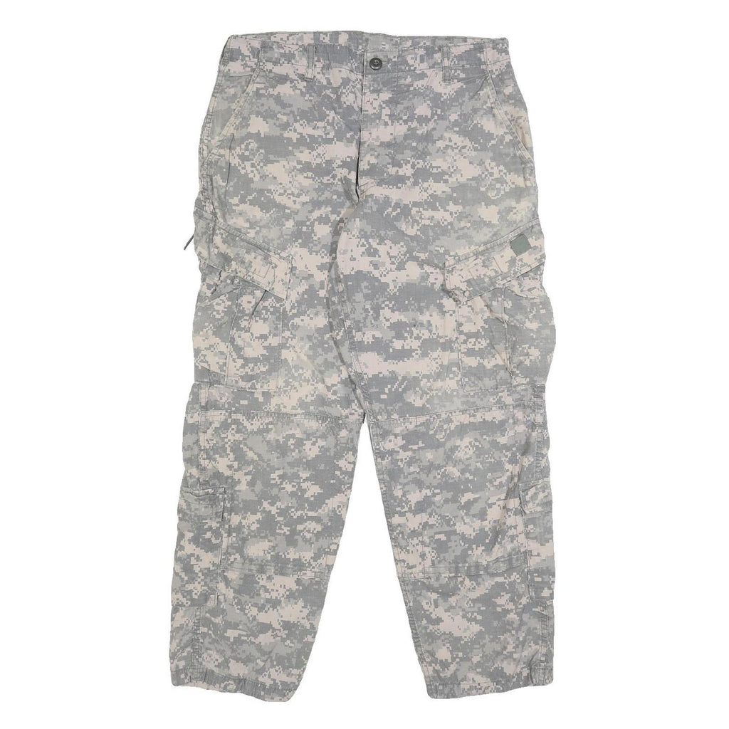 PROPPER Mens Cotton Blend Grey Digital Camouflage Regular Cargo Trousers W33 L28
