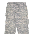 PROPPER Mens Cotton Blend Grey Digital Camouflage Regular Cargo Trousers W33 L28