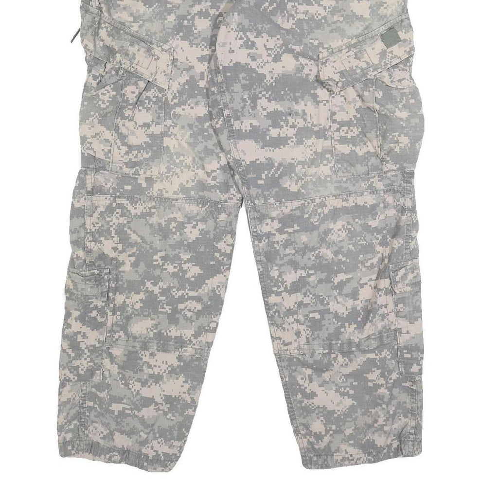 PROPPER Mens Cotton Blend Grey Digital Camouflage Regular Cargo Trousers W33 L28