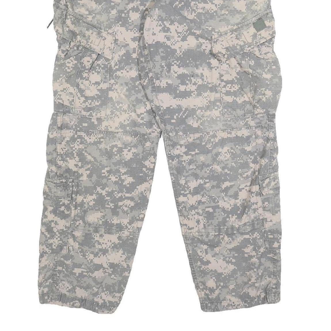 PROPPER Mens Cotton Blend Grey Digital Camouflage Regular Cargo Trousers W33 L28