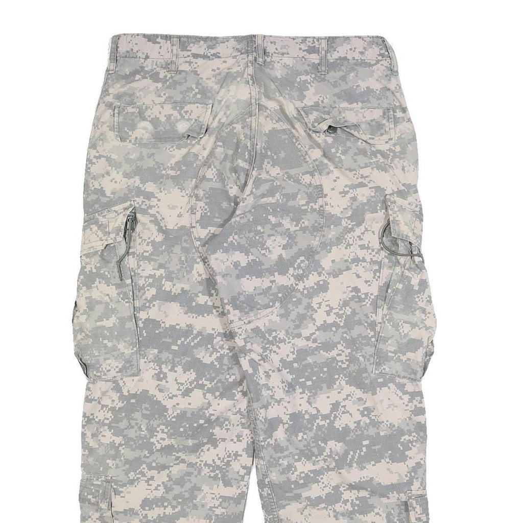 PROPPER Mens Cotton Blend Grey Digital Camouflage Regular Cargo Trousers W33 L28