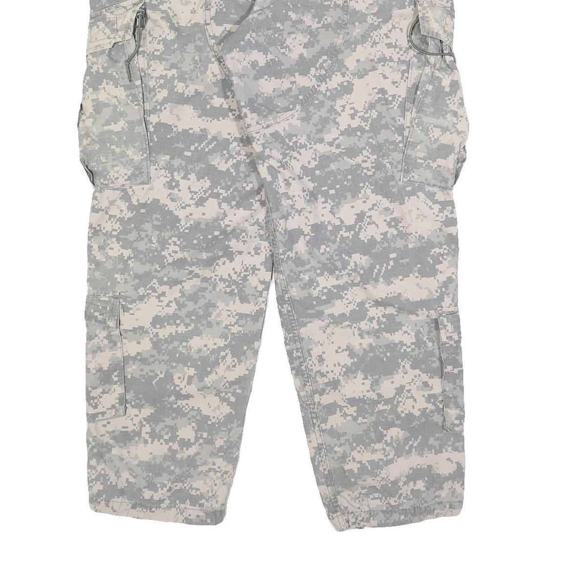 PROPPER Mens Cotton Blend Grey Digital Camouflage Regular Cargo Trousers W33 L28