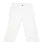 DICKIES Mens White Regular Fit Straight Leg Denim W30 L27 Workwear Jeans