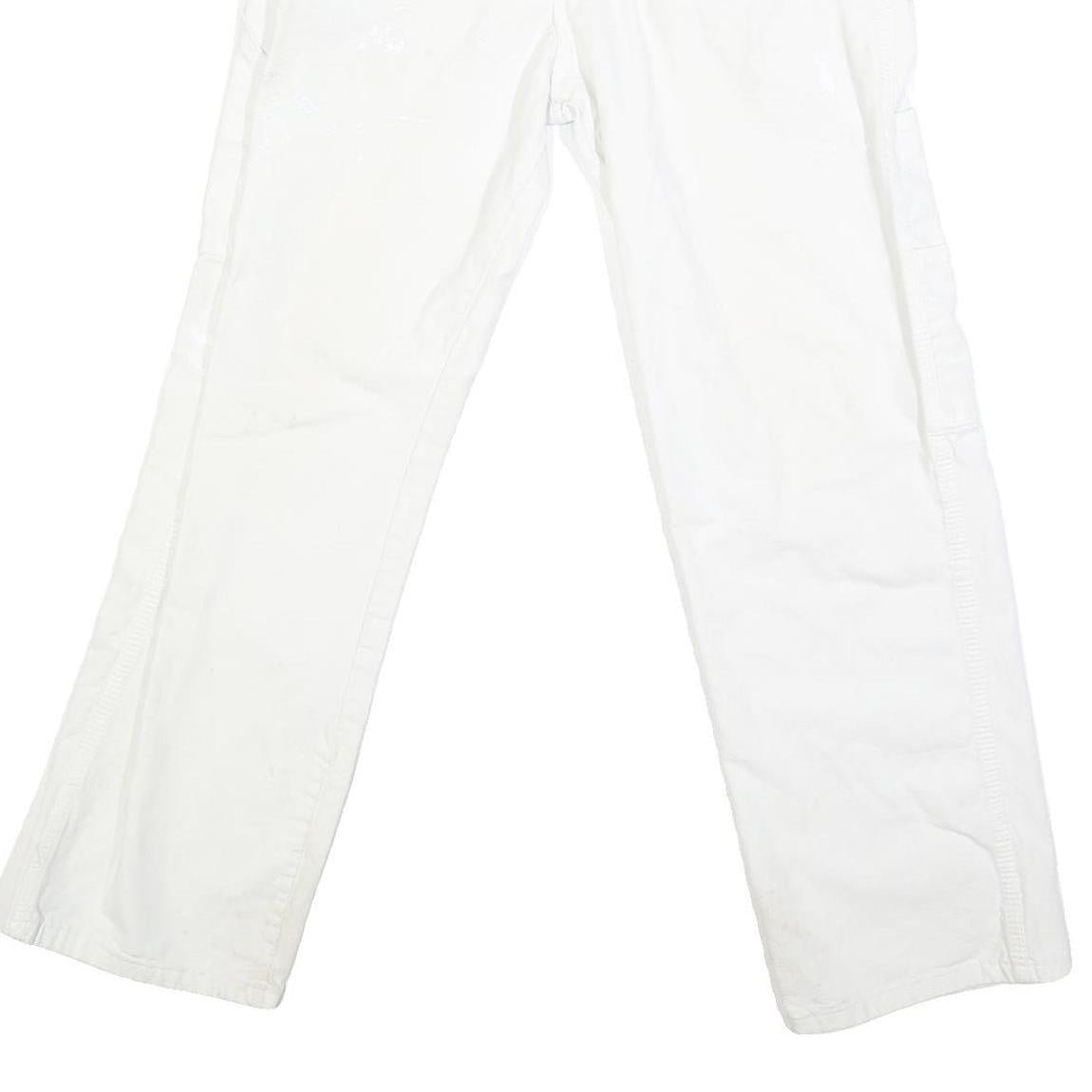 DICKIES Mens White Regular Fit Straight Leg Denim W30 L27 Workwear Jeans