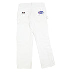 DICKIES Mens White Regular Fit Straight Leg Denim W30 L27 Workwear Jeans