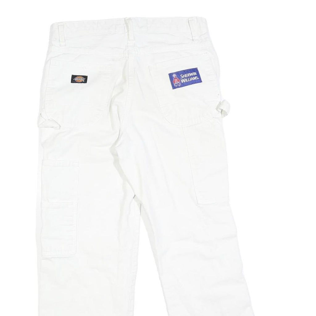 DICKIES Mens White Regular Fit Straight Leg Denim W30 L27 Workwear Jeans