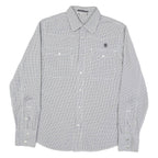 G-STAR Mens Black & White Checked Shirt M Button Down Cotton Blend Casual