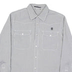 G-STAR Mens Black & White Checked Shirt M Button Down Cotton Blend Casual