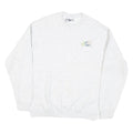 LEE Mens White Crew Neck M Cotton Blend Sweatshirt Graphic Logo Casual