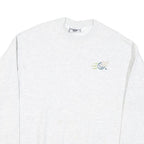 LEE Mens White Crew Neck M Cotton Blend Sweatshirt Graphic Logo Casual