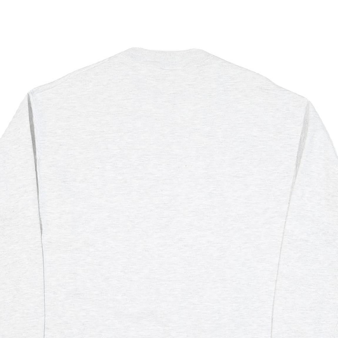 LEE Mens White Crew Neck M Cotton Blend Sweatshirt Graphic Logo Casual