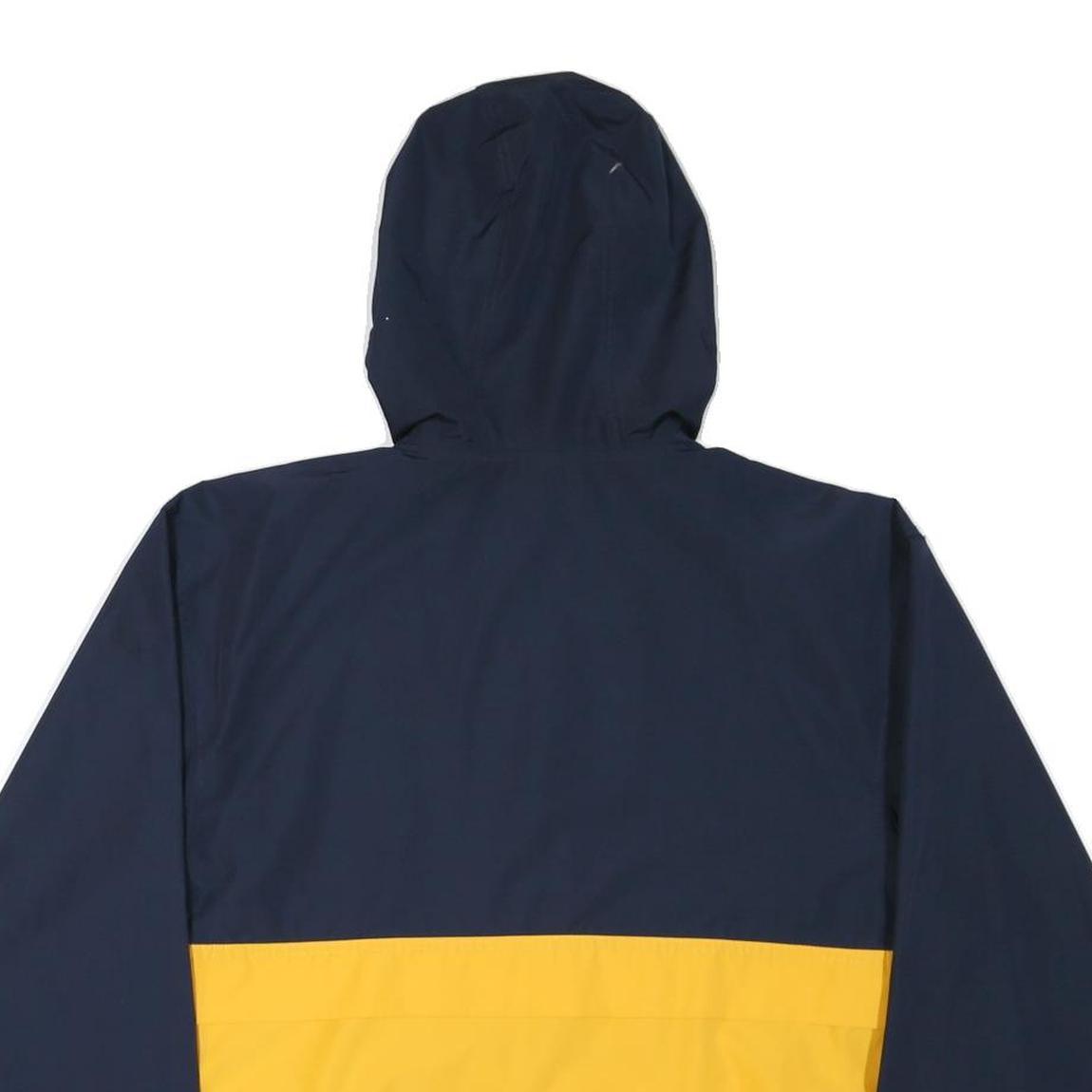 CHAMPION Mens Navy & Yellow UC Irvine Zip Hooded Nylon Jacket S Lightweight