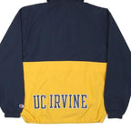 CHAMPION Mens Navy & Yellow UC Irvine Zip Hooded Nylon Jacket S Lightweight