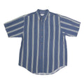 WILLOW BAY Mens Blue & White Striped Shirt L Button-Down Collar Cotton Casual