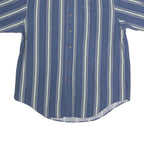 WILLOW BAY Mens Blue & White Striped Shirt L Button-Down Collar Cotton Casual