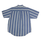 WILLOW BAY Mens Blue & White Striped Shirt L Button-Down Collar Cotton Casual