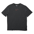 KARL KANI Mens Black & White Pinstripe Graphic T-Shirt XL Short Sleeve Crew Neck