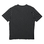 KARL KANI Mens Black & White Pinstripe Graphic T-Shirt XL Short Sleeve Crew Neck