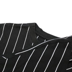 KARL KANI Mens Black & White Pinstripe Graphic T-Shirt XL Short Sleeve Crew Neck