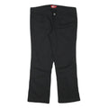 DICKIES Womens Cotton Blend Black Regular Fit Straight Leg Trousers W32 L25