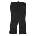 DICKIES Womens Cotton Blend Black Regular Fit Straight Leg Trousers W32 L25