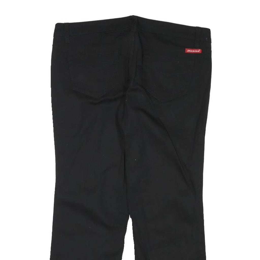 DICKIES Womens Cotton Blend Black Regular Fit Straight Leg Trousers W32 L25