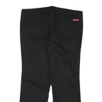 DICKIES Womens Cotton Blend Black Regular Fit Straight Leg Trousers W32 L25