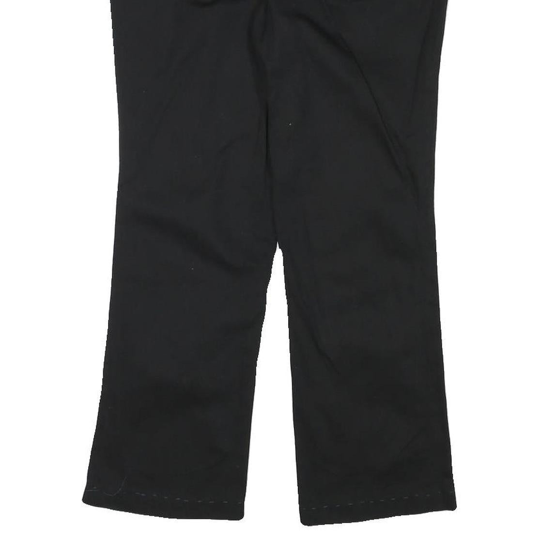 DICKIES Womens Cotton Blend Black Regular Fit Straight Leg Trousers W32 L25