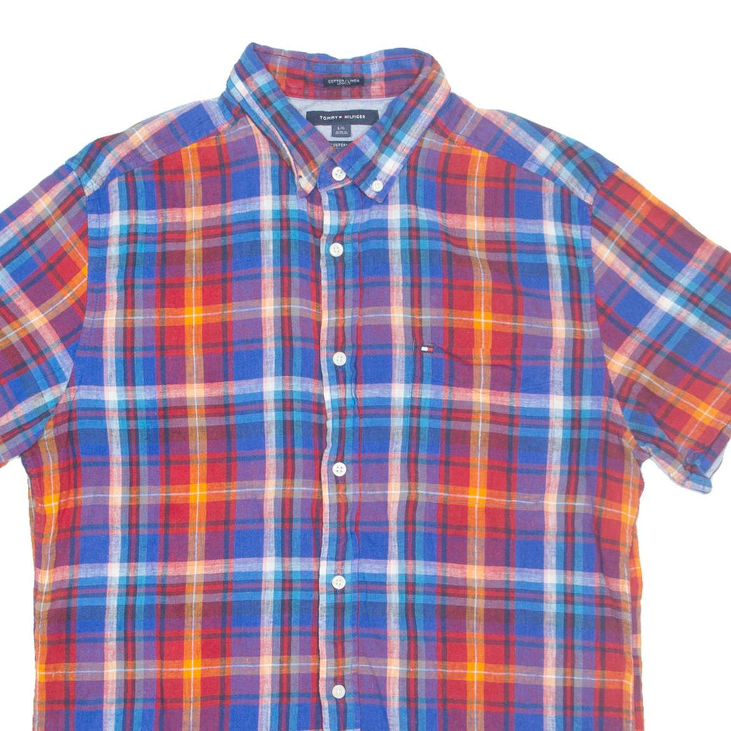 TOMMY HILFIGER Mens Shirt Blue Check L