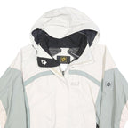 JACK WOLFSKIN Womens White & Grey Outdoor Jacket M Polyester Zip Hooded