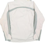 JACK WOLFSKIN Womens White & Grey Outdoor Jacket M Polyester Zip Hooded