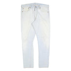 Levis 501 Mens Blue Regular Straight Denim Cotton Blend Light W33 L29 Button Fly