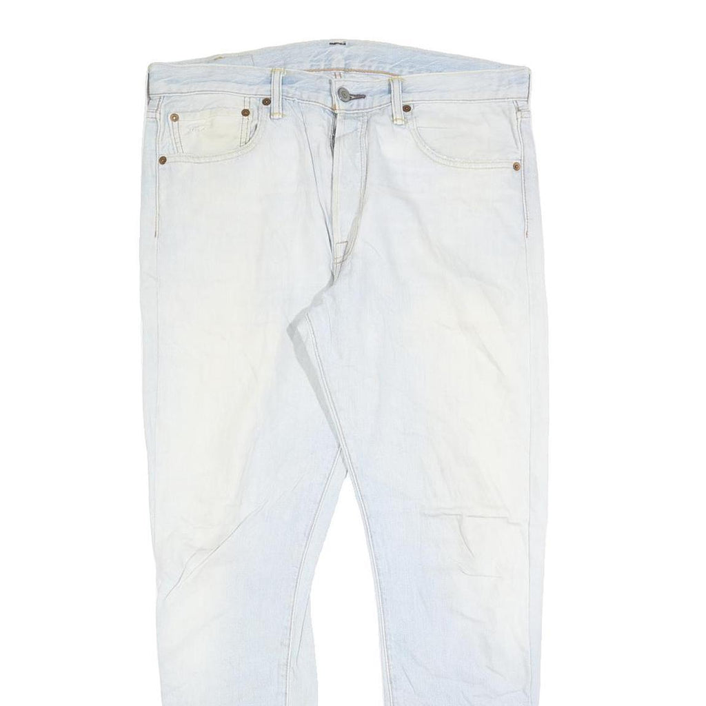 Levis 501 Mens Blue Regular Straight Denim Cotton Blend Light W33 L29 Button Fly