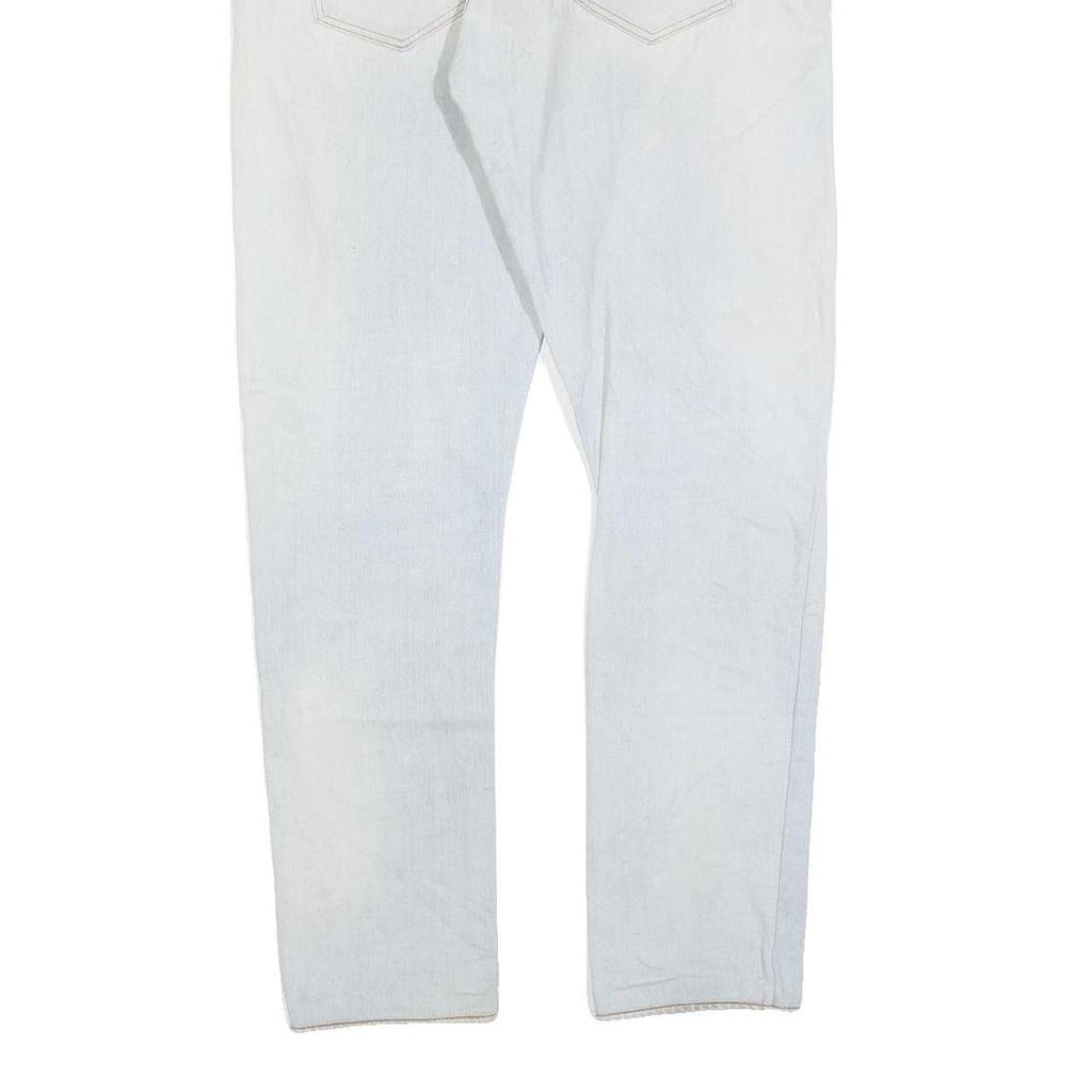 Levis 501 Mens Blue Regular Straight Denim Cotton Blend Light W33 L29 Button Fly