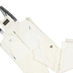 DESCENTE Womens White Dungarees Regular Fit Polyester Blend Size L W40 L32