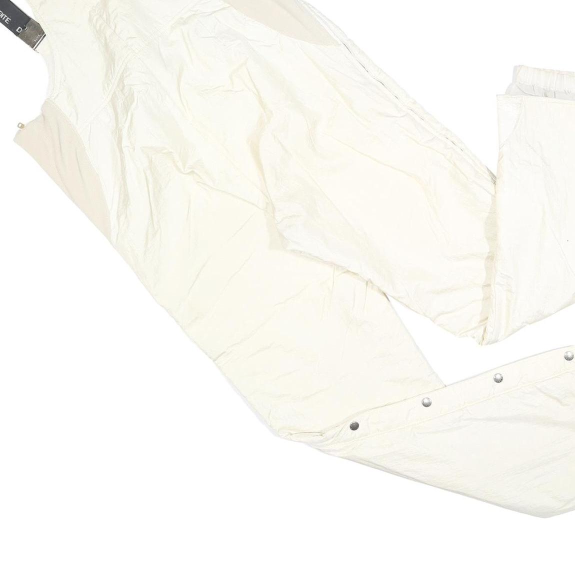 DESCENTE Womens White Dungarees Regular Fit Polyester Blend Size L W40 L32