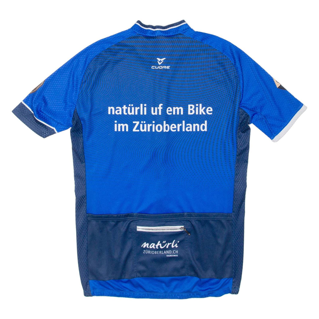 CUORE Full Zip Cycling Mens Jersey Blue L