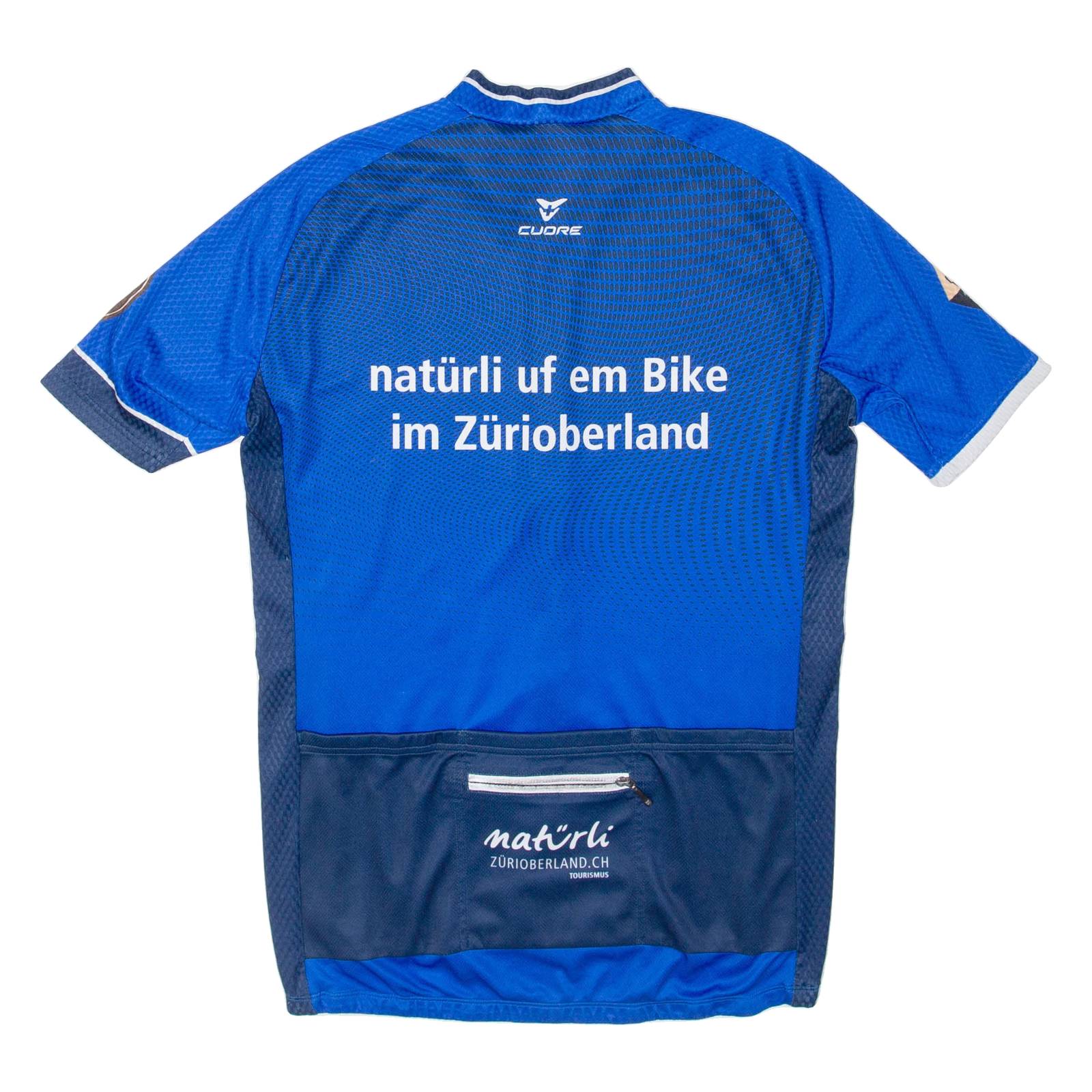CUORE Full Zip Cycling Mens Jersey Blue L