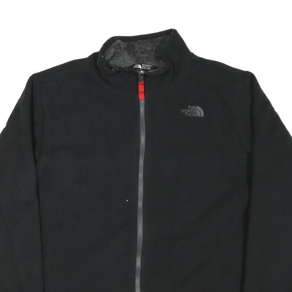 THE NORTH FACE Womens Black Polyester Blend Jacket XL Zip Plain Outdoor Casual