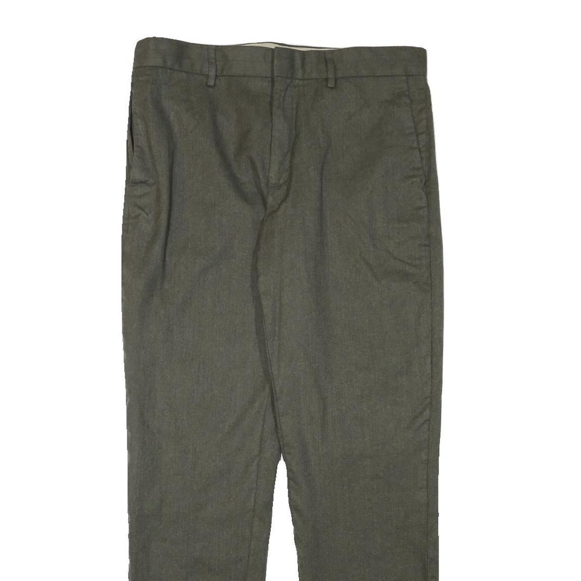 BANANA REPUBLIC Mens Wool Grey Slim Straight Trousers W33 L31 Smart Casual