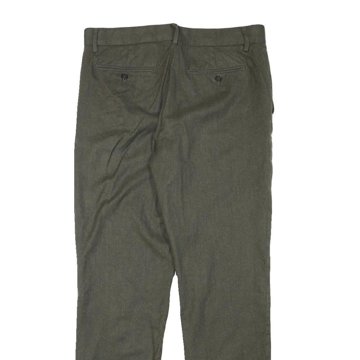 BANANA REPUBLIC Mens Wool Grey Slim Straight Trousers W33 L31 Smart Casual