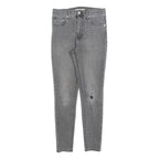 LEVI'S Womens Slim Fit Skinny Jeans Grey Denim W28 L28 Cotton Blend Zip