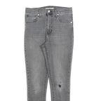 LEVI'S Womens Slim Fit Skinny Jeans Grey Denim W28 L28 Cotton Blend Zip