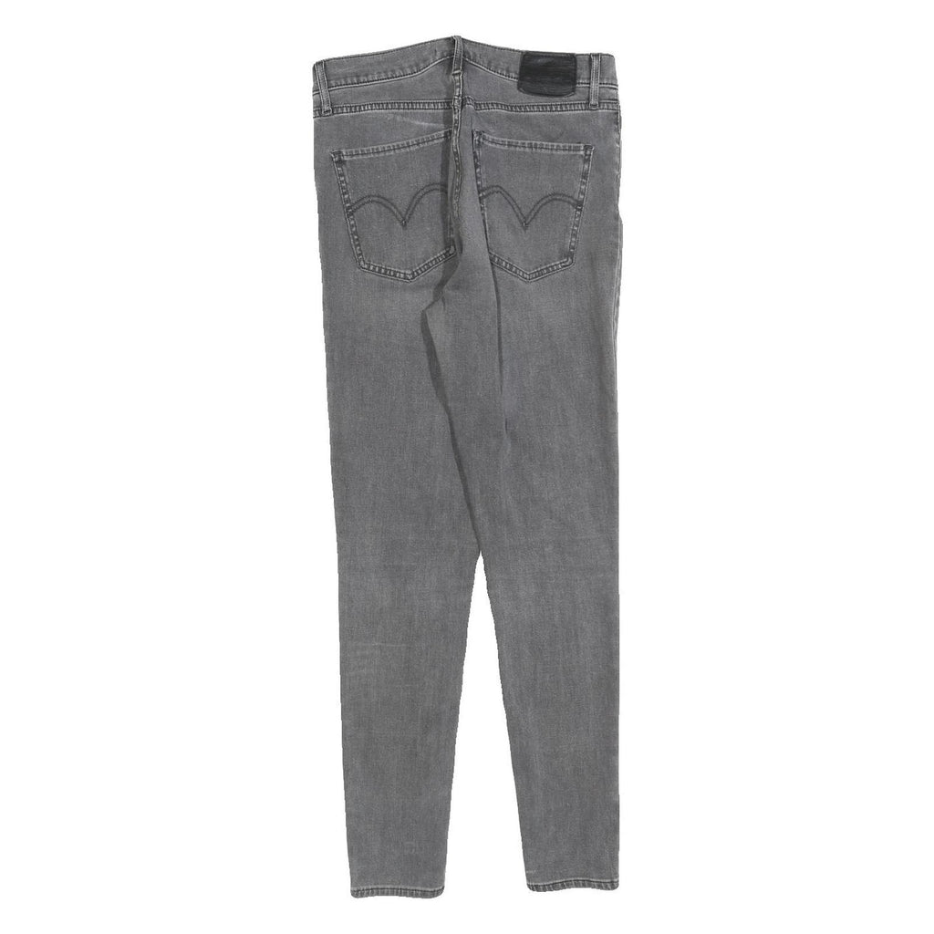 LEVI'S Womens Slim Fit Skinny Jeans Grey Denim W28 L28 Cotton Blend Zip