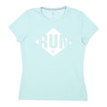 ODLO Womens Blue Run Graphic T-Shirt XS Short Sleeve Crew Neck Activewear