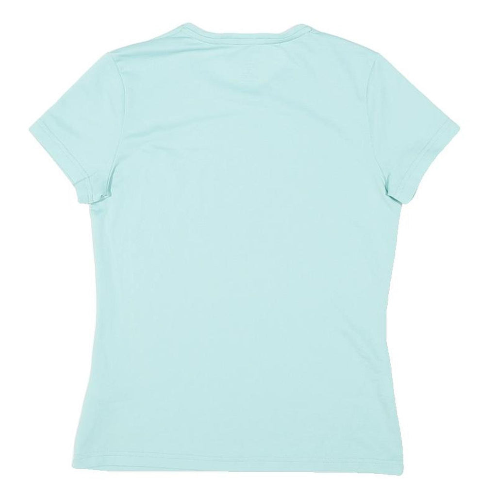 ODLO Womens Blue Run Graphic T-Shirt XS Short Sleeve Crew Neck Activewear