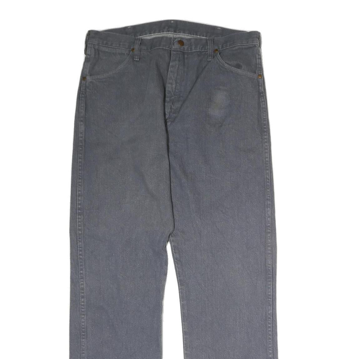 WRANGLER Mens Blue Regular Fit Straight Denim Medium Wash W34 L33 Classic Jeans