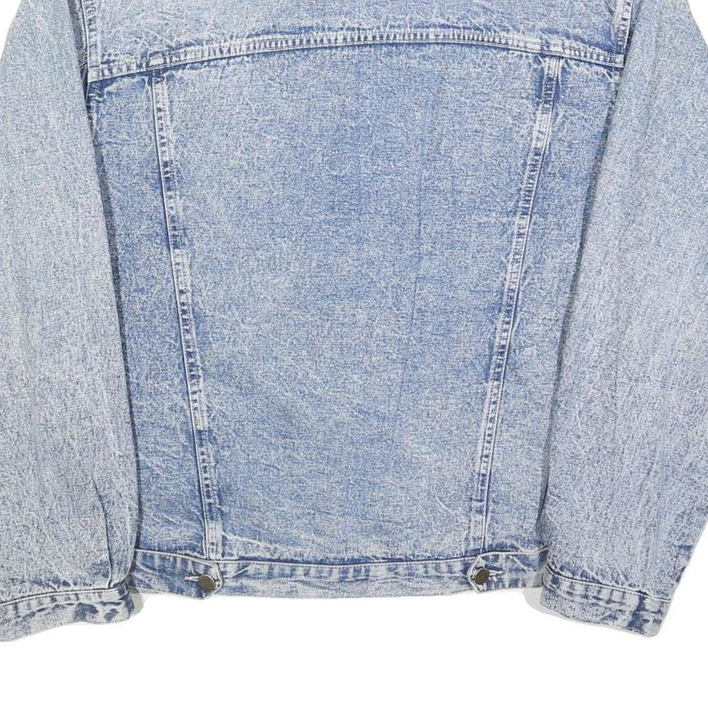 OXYGEN Mens Blue Denim Jacket M Cotton Button Closure Classic Fit Casual